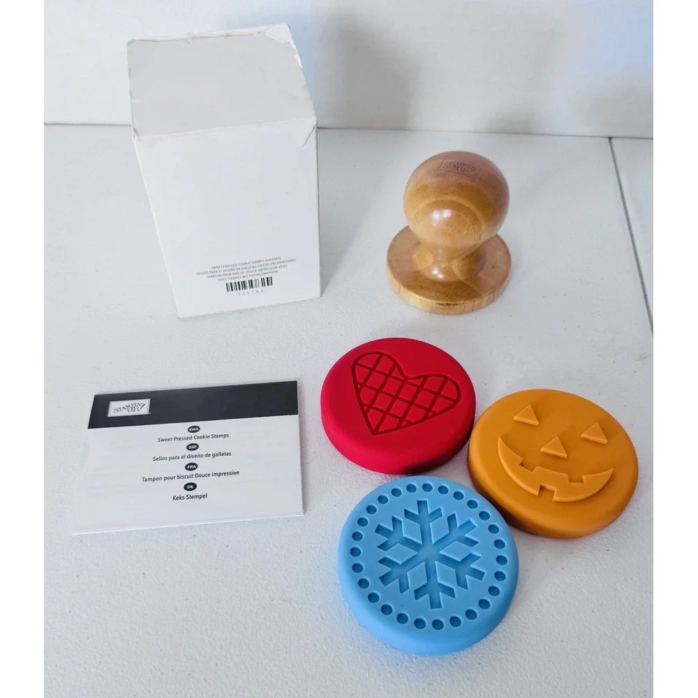 Stampin Up‎ Cookie Cutter Set New Open Box Pumpkin Heart Snowflake Interchange